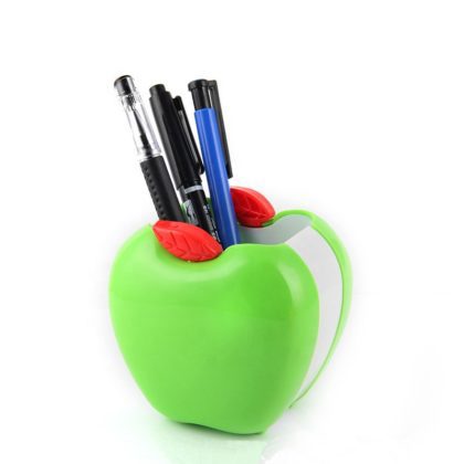 Apple Shaped Plastic Pen Holder